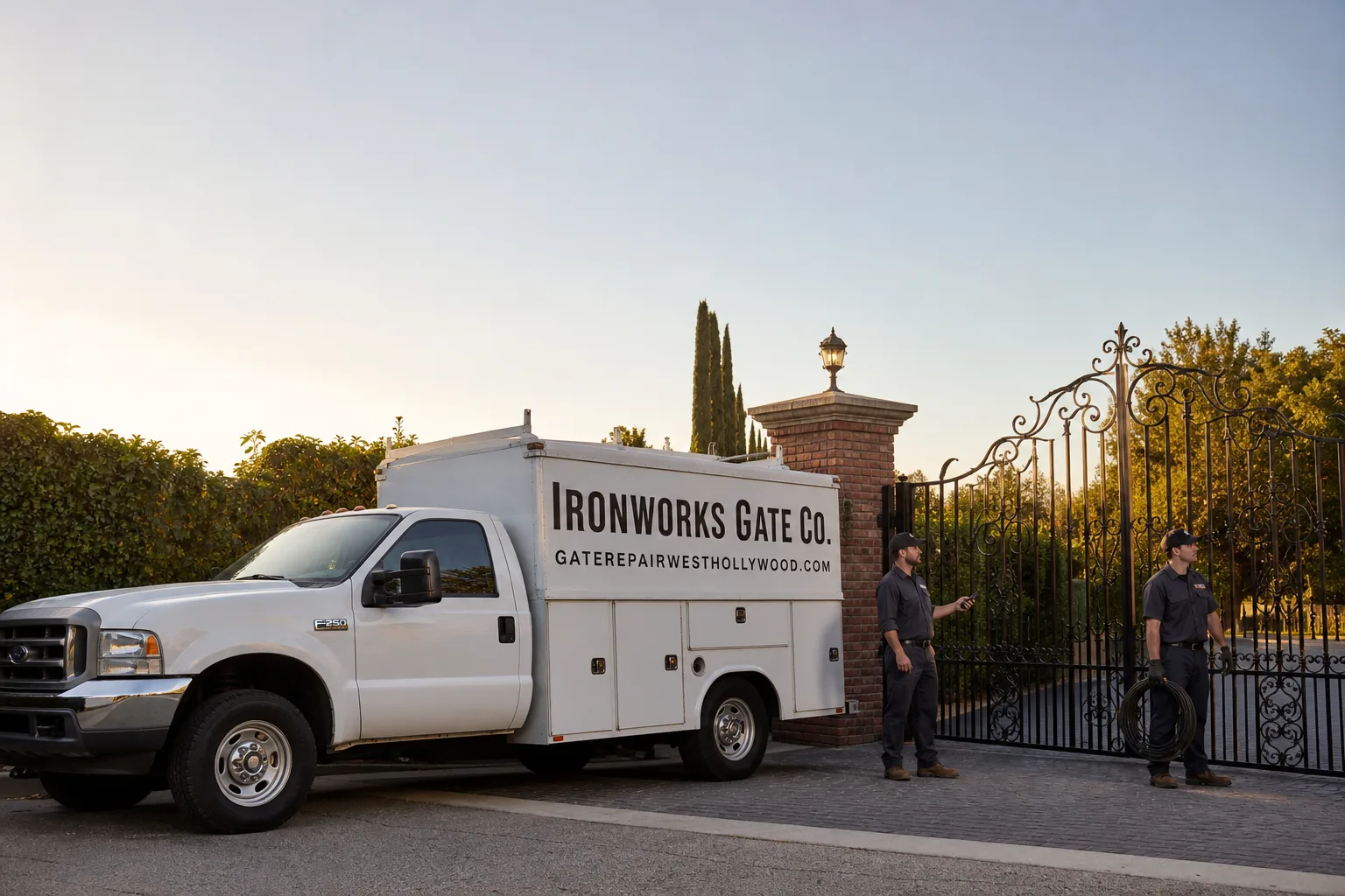 Ironworks Gate Co. gate repair team
